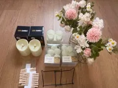 【電池付き】結婚式 ウェルカムスペース セット LEDキャンドル＆装飾ライト付き
