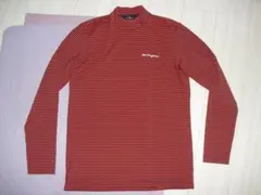 表記M！Munsingwear 赤黒ストライプ ハイネックシャツ