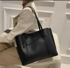 トートバッグ　大容量　ブラック　ビジネスバッグ　防水　レディース　万能バッグ