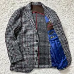 【美品】COMME CA ISM　テーラードジャケット　チェック　シングル　L