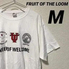 フルーツオブザルーム　Tシャツ　企業　プリント　古着　白