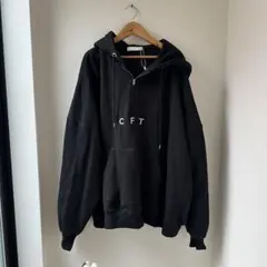 CFT. logo sweat hoodie black