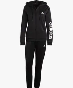 新品 adidas ジップアップパーカー ブラック　アディダス　袖ロゴ 3XL