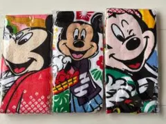 新品 未開封 ミッキーマウスミッキーマウス セット 3枚 正月 フェイスタオル