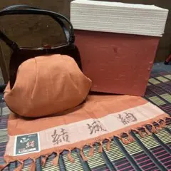 最終値下げ！結城紬　和装バッグ