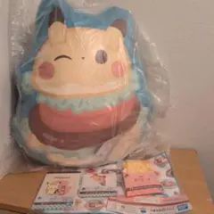 ポケピース 一番くじ D賞　ピカチュウっぽバーガー プリントクッション