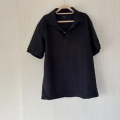 【すぐ発送】ユニクロ　メンズ　ネイビー　半袖ポロシャツ　L