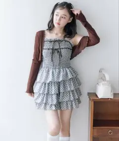 OLIVE des OLIVE　シャーリングキャミワンピとボレロのセット