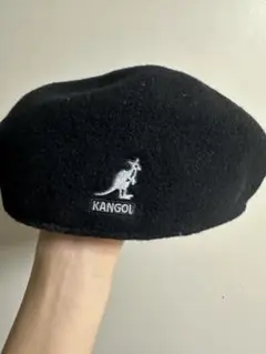 KANGOL 黒 ベレー帽 フリース　お値下げ！