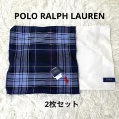 POLO RALPH LAUREN ハンカチセット　白&青チェック
