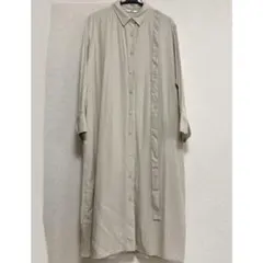 ユニクロ ベルテッドロングシャツワンピース 長袖 ナチュラル