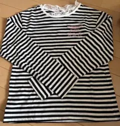 PINKlatteストライプ 長袖カットソー S