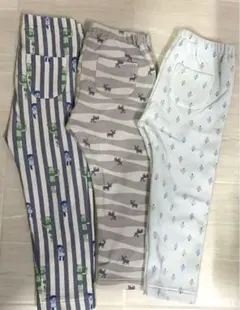 ユニクロ　フリースレギンスパンツ　サイズ90 3本セット