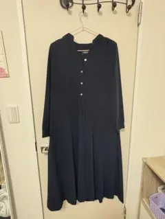 ギャザーシャツ ワンピース　マタニティ・授乳服　S-M