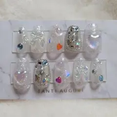 ネイルチップ 現品 ボンボンドロップシール 平成女児 フレンチガーリー