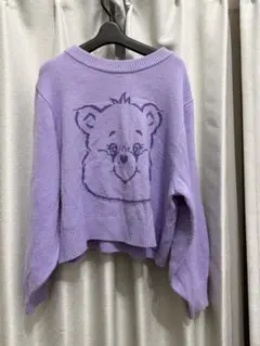 ケアベア　紫　春ニット　H&M Care Bears