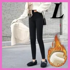 レギンス 厚手 ブラック 裏起毛 タイツ 冬 極暖 美脚タイツ 黒 防寒 L