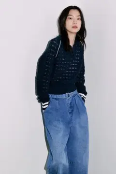 H&M エイチアンドエム ポインテル ニット ポロ セーター ニット