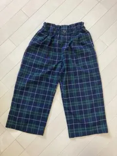 GU チェック柄 ロングパンツ 120cmのサムネイル