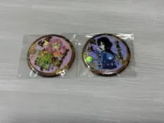 鬼滅の刃 ニジゲンノモリ 缶バッジ 伊黒小芭内 甘露寺蜜璃 柱キラメタ缶バッジ