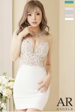 ANGELR ビーズ刺繍ドレス Sサイズ