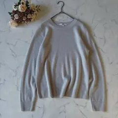 UNIQLO 現行に近い 定番 カシミヤ100％ グレージュ M