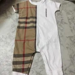 BURBERRY チェック柄ロンパース 12M