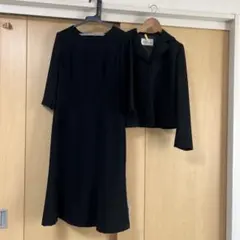 大きいJulilien　ジャケットワンピース　セット　フォーマル　黒　セレモニー