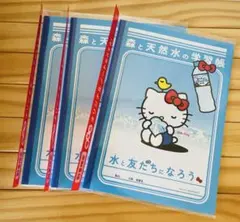 新品未開封 ハローキティ ノート 3冊セット　森と天然水の学習帳