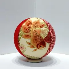 金魚　和飾り　赤　手鞠のサムネイル
