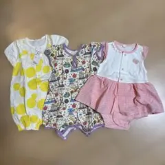 ロンパース・カバーオール 3点セット サイズ70cm