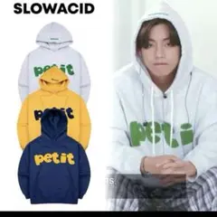 NCT マークSLOWACID × TEDDYパーカー　フーディ NCT 127 SLOWACID × TEDDYISLAND MARK teddy Hoodie gray m size