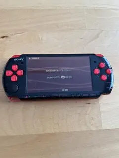 PSP レッド✖️ブラック　充電器、SDカード、専用ケース付き（バッテリーなし）