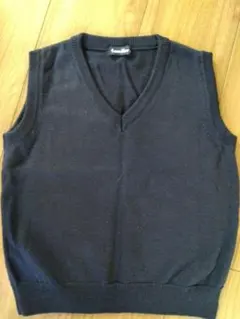 ファミリア　ニット　ベスト　紺　お受験