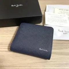 新品未開封！】 ポールスミス 折り財布 ネイビー - メルカリ