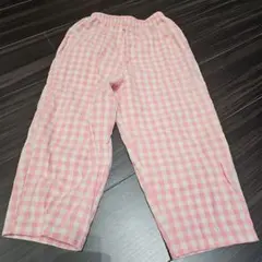 【年内値下げ中.ᐟ‪.ᐟ‪】Lala Land ピンクチェック ロングパンツ L