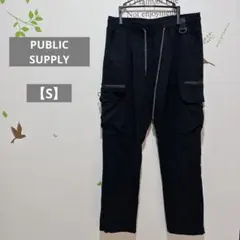 ✨美品✨PUBLIC SUPPLY 【S】　ブラックカーゴパンツ　メンズ
