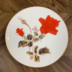 オールドノリタケ　バラの飾り絵皿