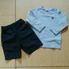 ミキハウス カットソー 90/コムサイズム ハーフパンツ 80 セット