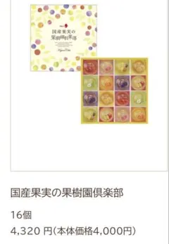 国産果実の果樹園クラブ　ゼリー16個入りのサムネイル