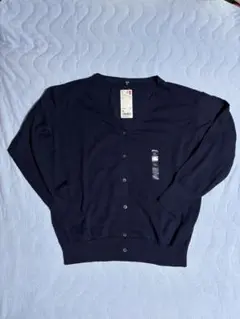 UNIQLO UVカットスーピマコットンVネックカーディガン XL