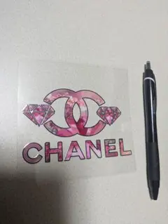 香奈兒 粉紅鑽石標誌防水貼紙