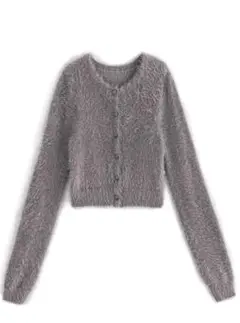 《お値下げ中！》GRL シャギーニットカーディガン グレー
