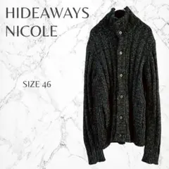 ハイダウェイニコル ウール混 カジュアル デイリー 羽織 ニットカーディガン M