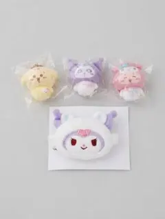 ちいかわ×サンリオ フロッキーマスコットチャーム うさぎ　古本屋　モモンガ