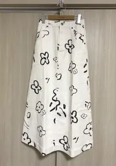 merry jenny drawing gardenツイルスカート　オフホワイトのサムネイル