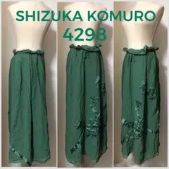 4298 シズカコムロ パッチワーク シルクシフォン スカート