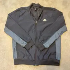 adidas ナイロンジャケット フルジップ150cm ネイビー　春