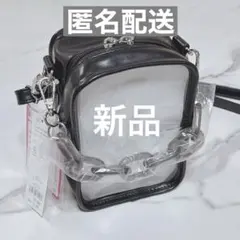 WEGO カラフルチェーンぬい痛ショルダー ぬいぐるみ バック ポーチ 黒