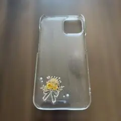 押し花 iPhone13ケース ラメ入り　ハンドメイド